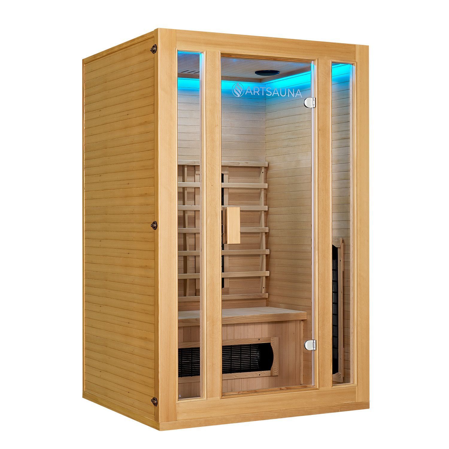 Infrarotkabine Nyborg S120K – Infrarotsauna 2 Personen –LED-Farblicht, 5 Keramik- 1 Flächenstrahler