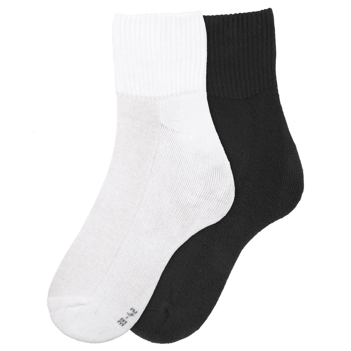 VanVaan 2 Paar Herren Trekking-Socken mit Kurzschaft schwarz / weiss
