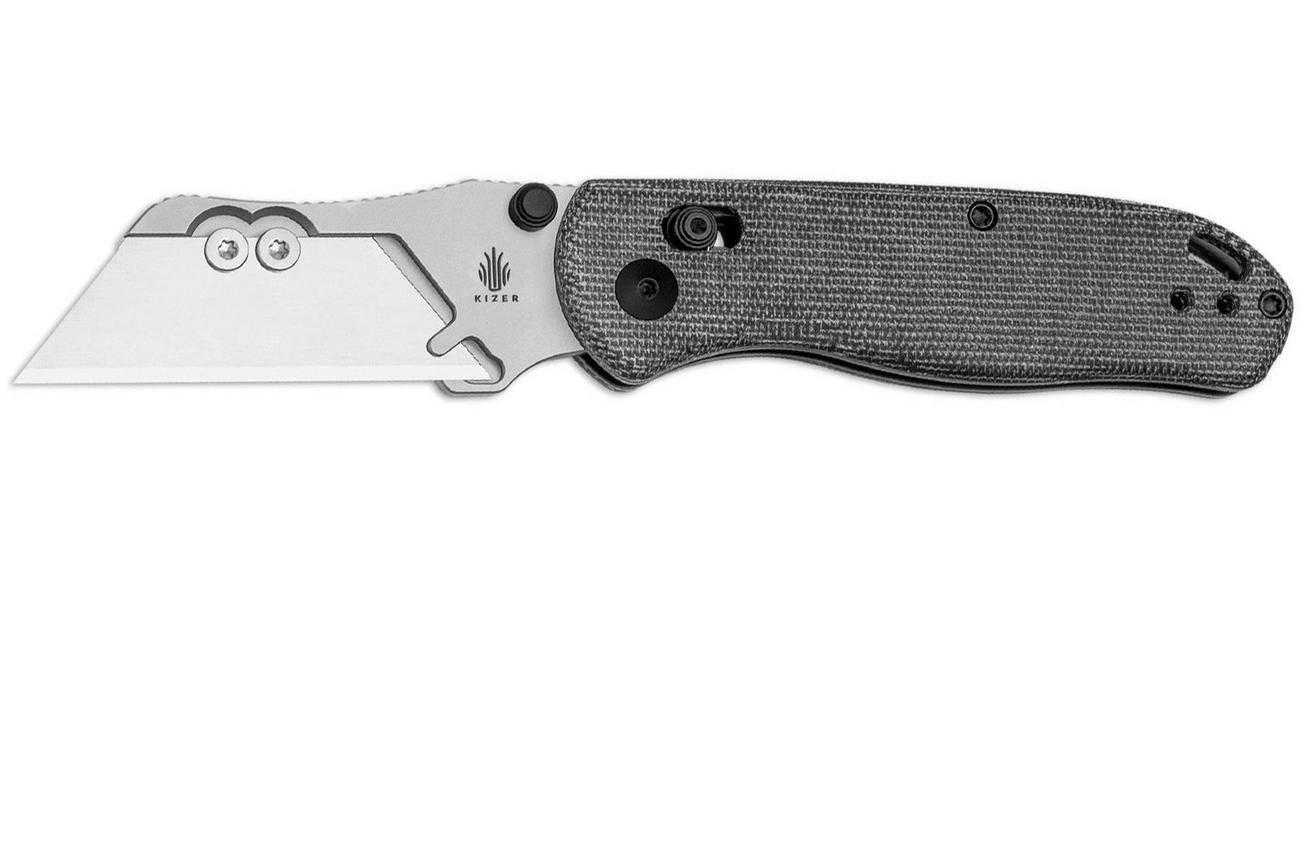 Kizer Drop Bear Utility V3619JA3 Black Micarta, zakmes