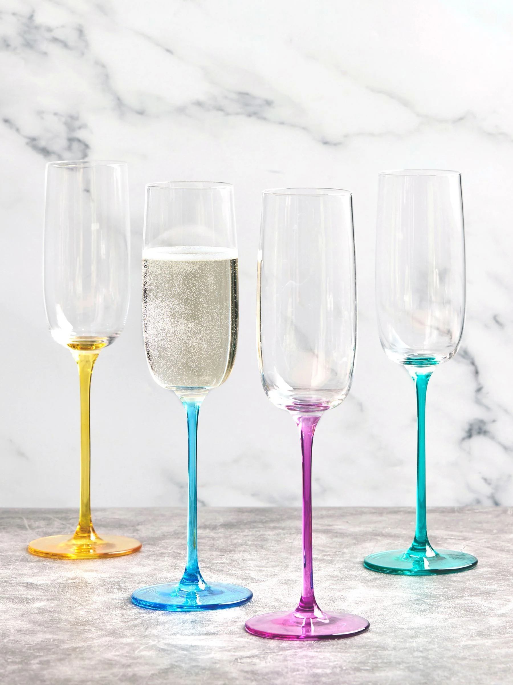 Anton Studio Designs Set of 4 Gala Champagne Flutes