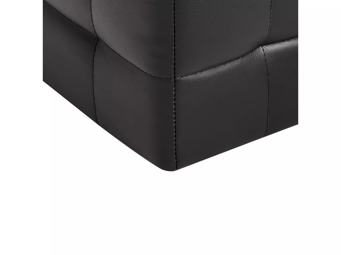 Pouf de rangement MICHIGAN Cuir PU 72 cm 42 cm Noir