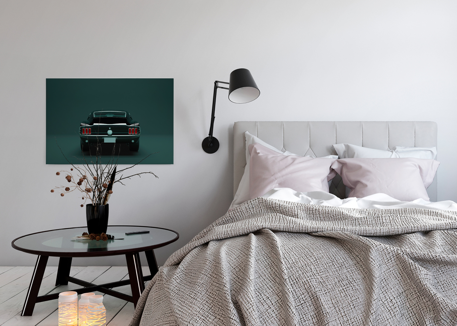 Leinwandbild MUSTANG 3 - grün-schwarz - 90x60 cm