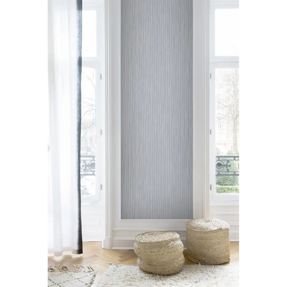 Dutch Wallcoverings - Level One streep grijs - 0,53x10,05m