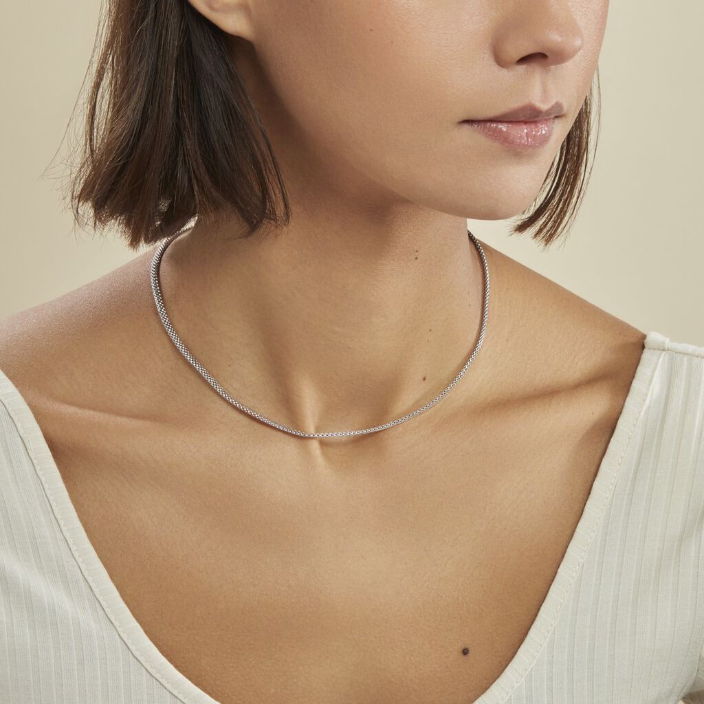 Collier Christine Argent Blanc