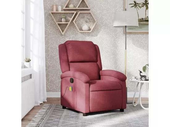 Fauteuil de massage inclinable Rouge bordeaux Tissu