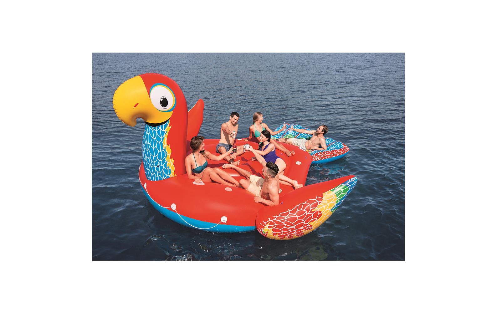 Schwimmtiere Giant Parrot 500 x 327 cm<br>Badeinsel für 6 Personen