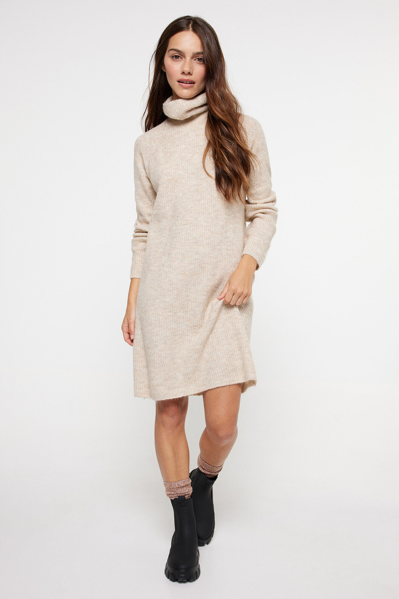 Vestido curto de tricô
