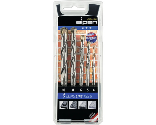 Alpine Long Life 5-delige steenboorset