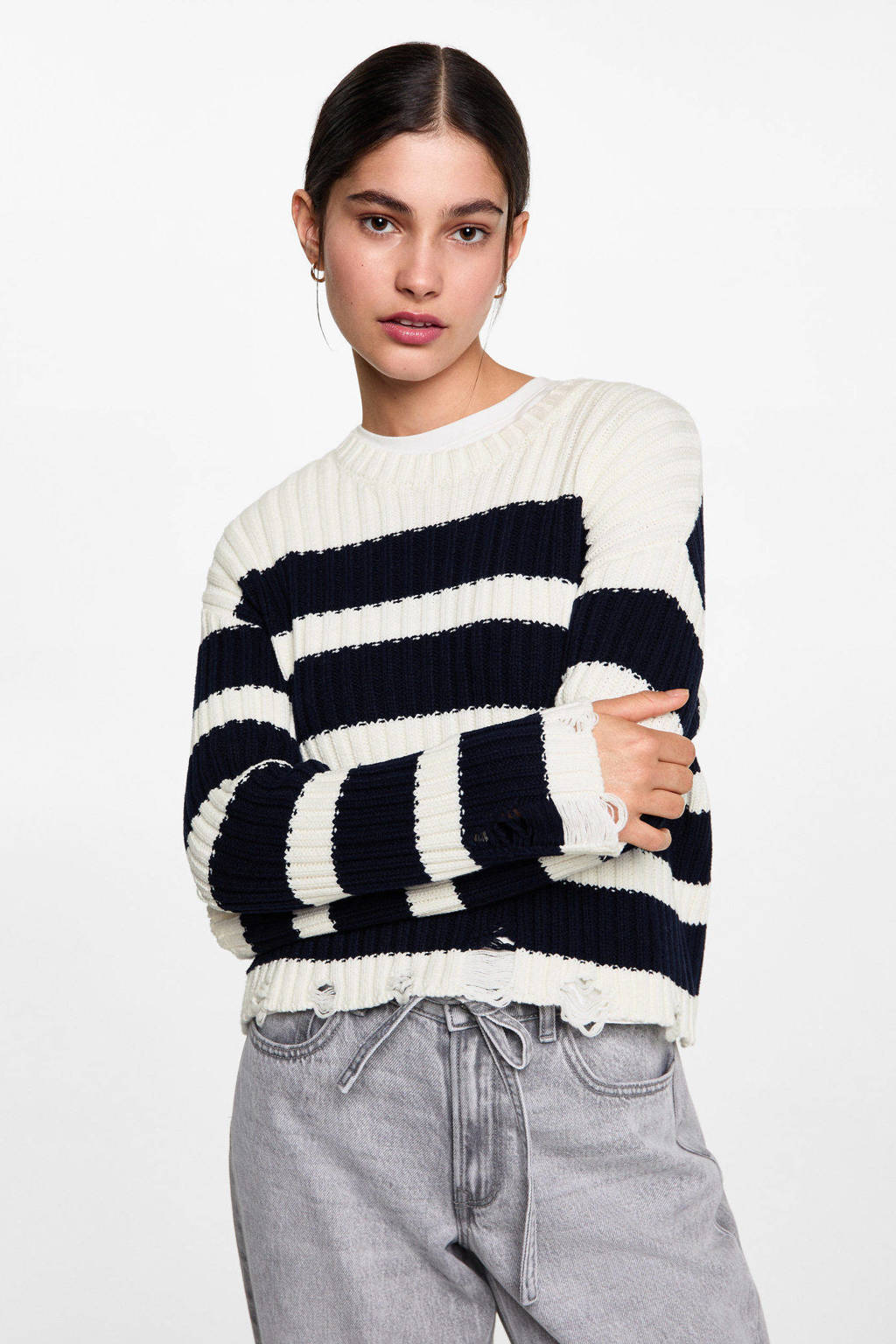 MANGO TEEN gebreide trui marine