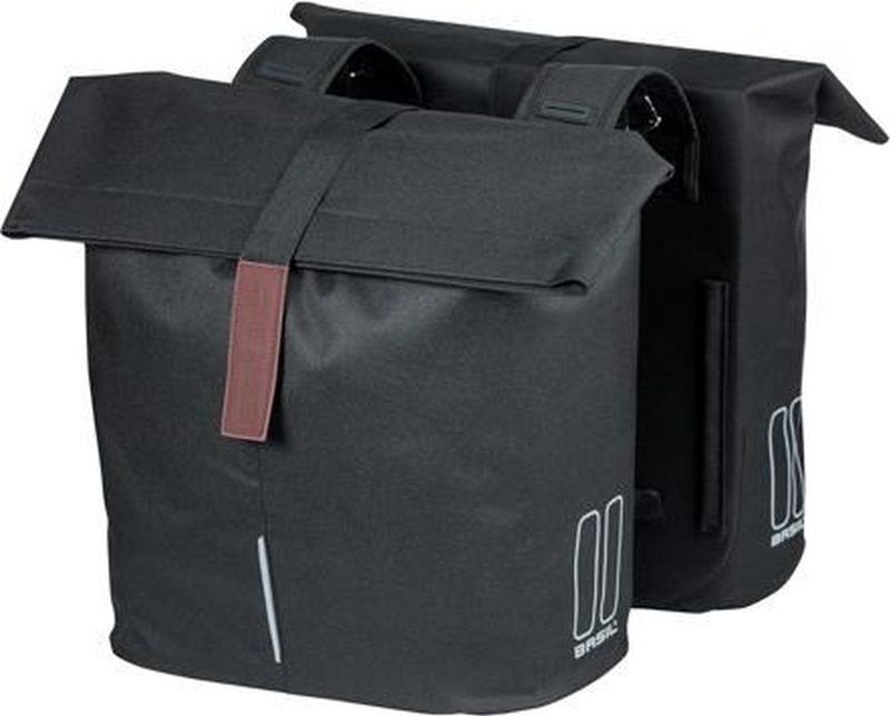 Basil City Dubbele Fietstas - Zwart - 32 Liter