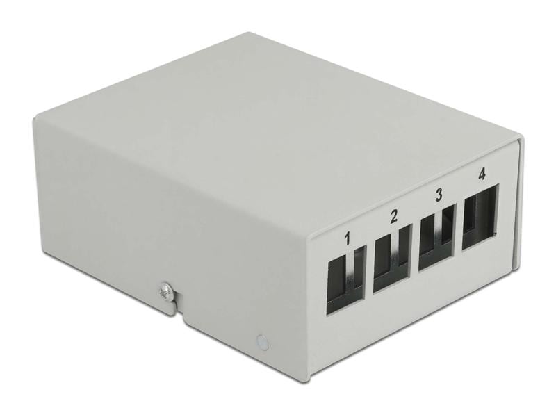 Delock Gehäuse Keystone Patchpanel 4 Port grau Keystone Patchpanel 4 Port grau