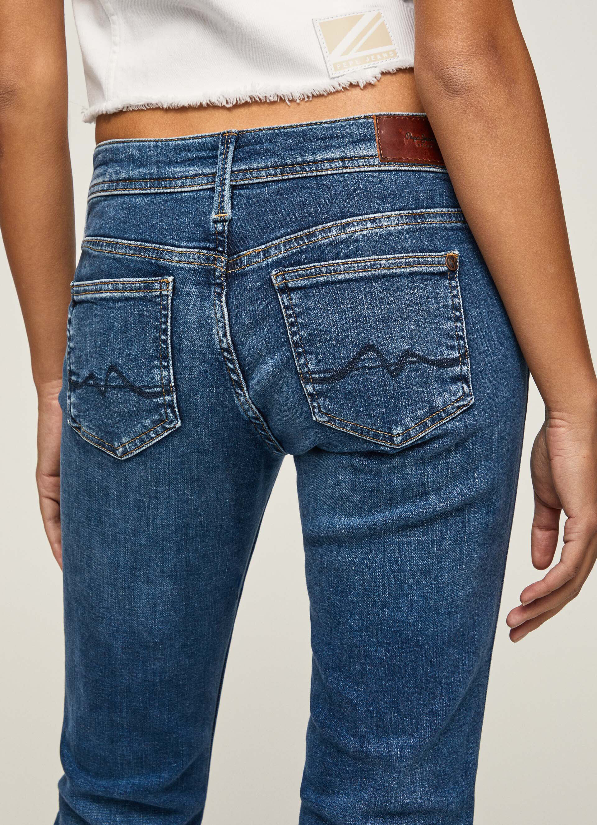 Calça jeans Pimlico, corte regular e cintura média - jeans