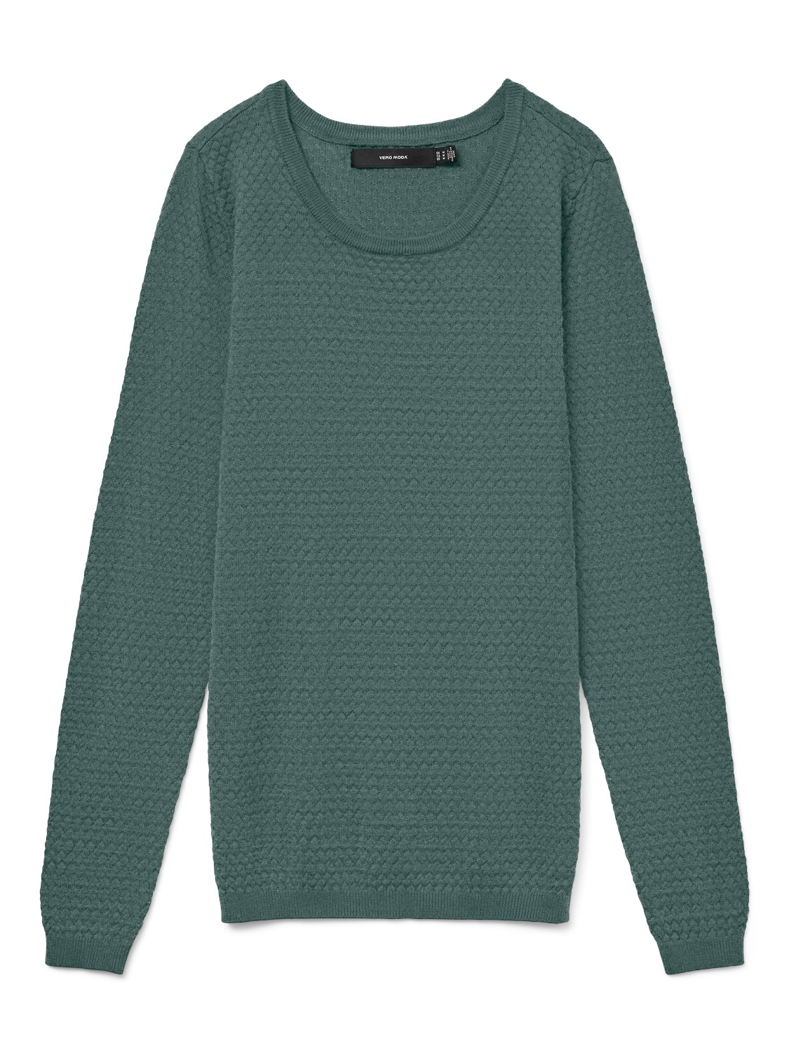 Vero Moda Rundhalspullover »VMCARE STRUCTURE LS O-NECK BLOU NOOS«, mit Strukturmuster