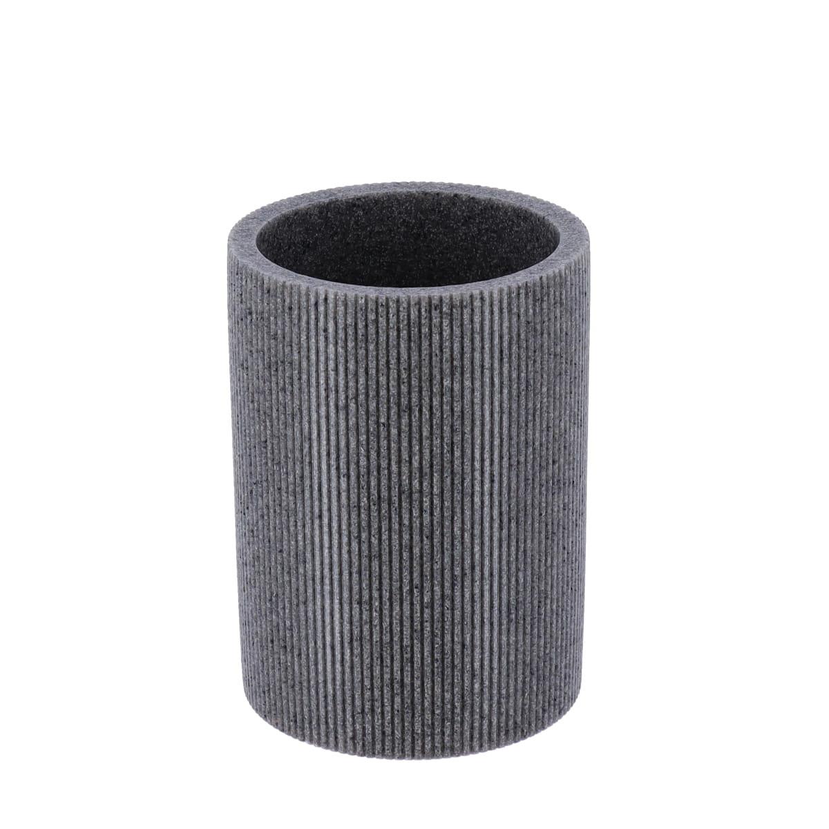 GOBELET STRIE POLYRESINE GRIS