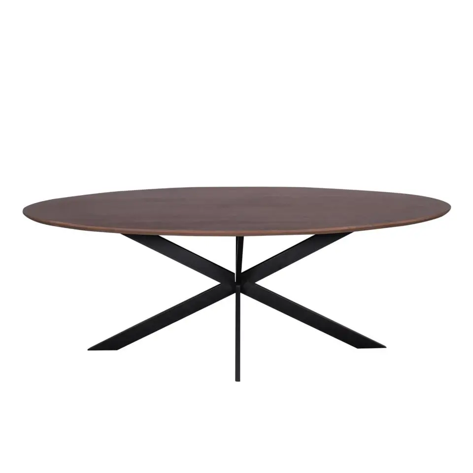 Starfurn - Eiken eettafel Ferris - Ovaal 240 cm - Walnoot