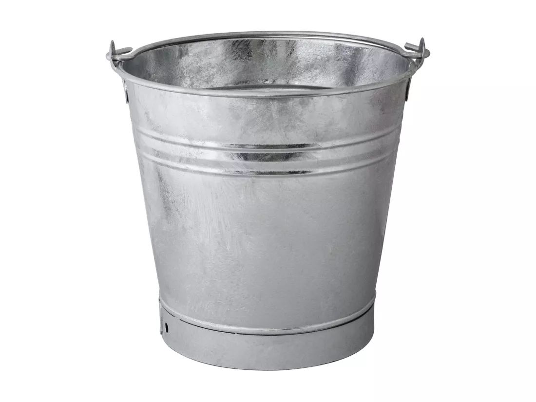 Seau évasé pied feuillard 11 litres