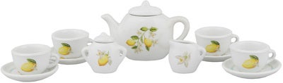 Barbo Toys Teservise Prinsesse & Enhjørning i Porselen Lillie & Ellie 12 Brikker