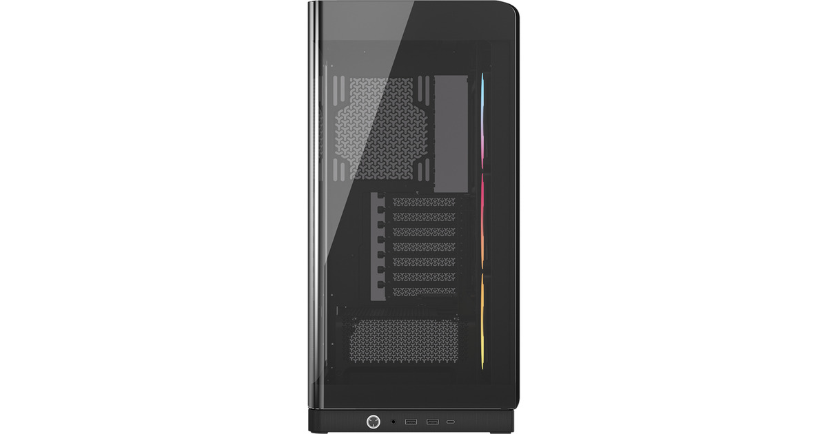 CorsairFRAME 4500X LX-R RGB LINK midi tower behuizing  (Zwart | 2x USB-A | 1x USB-C | Tempered Glass)