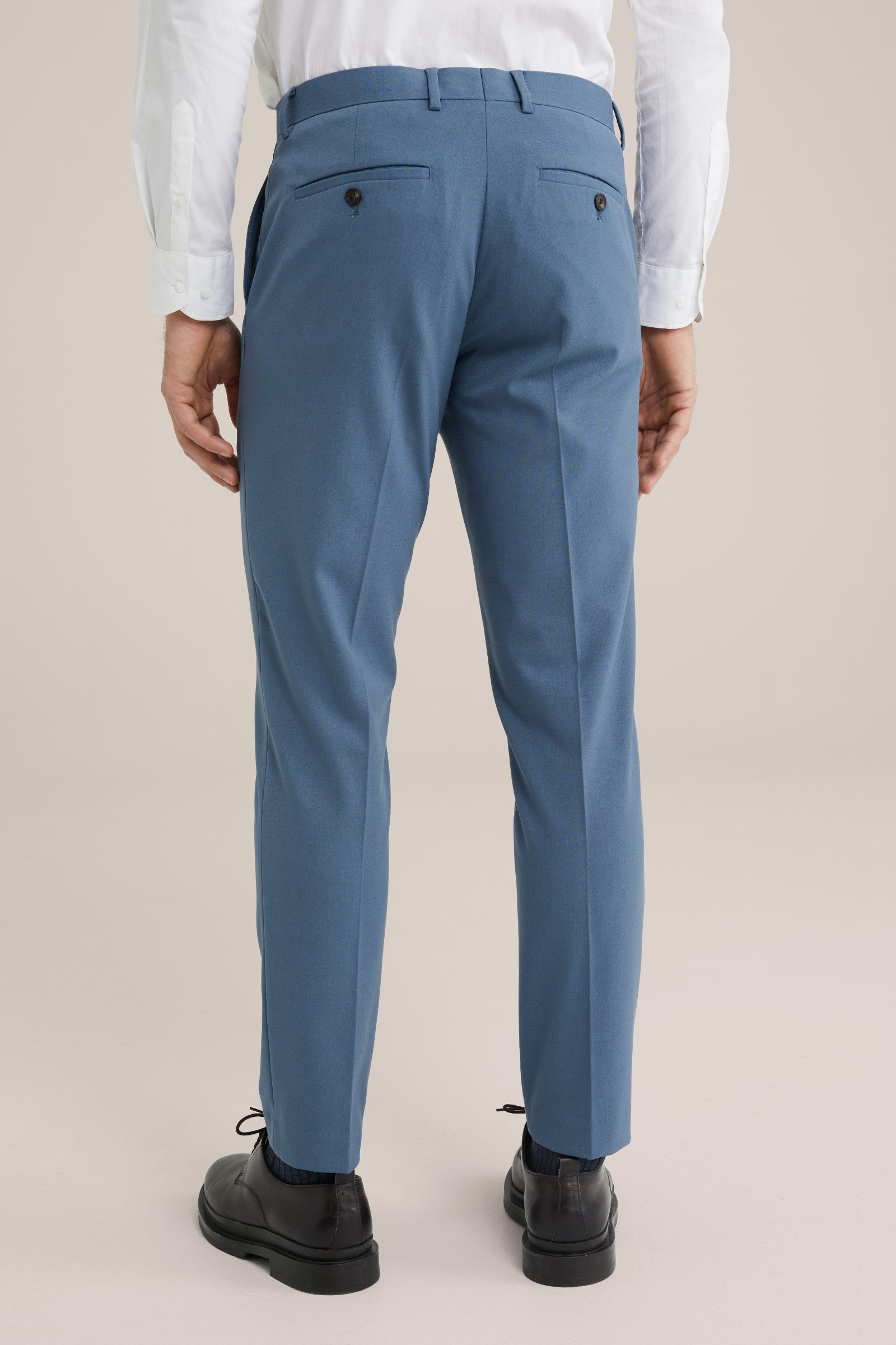 slim fit pantalon Fundamentals Marineblauw