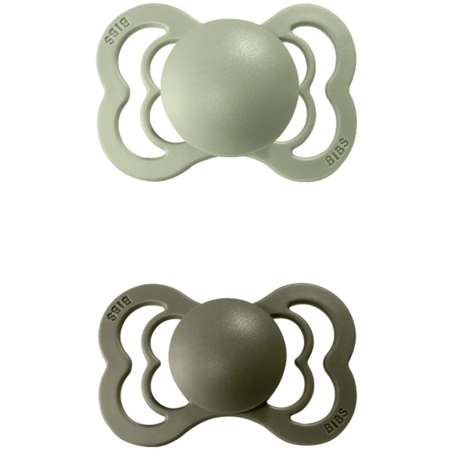 BIBS® Schnuller Supreme Sage  Hunter Green Latex 6-36 Monate, 2 Stk.