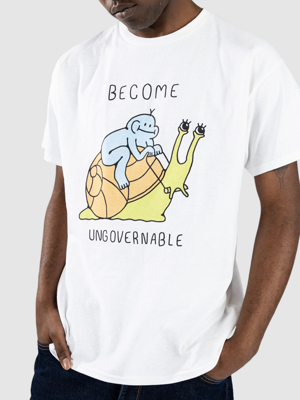 A.LAB Become Ungovernable T-Shirt white