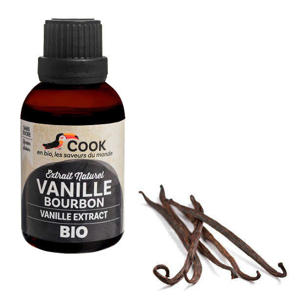 Extrait naturel de vanille bourbon bio sans sucre (Arôme naturel de vanille)