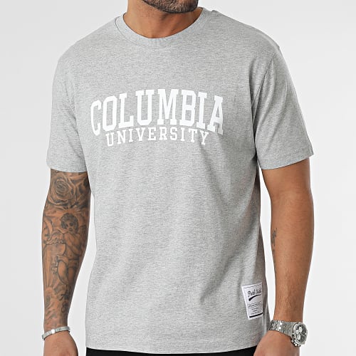 Tee Shirt Oversize Large Columbia Gris Chiné Blanc
