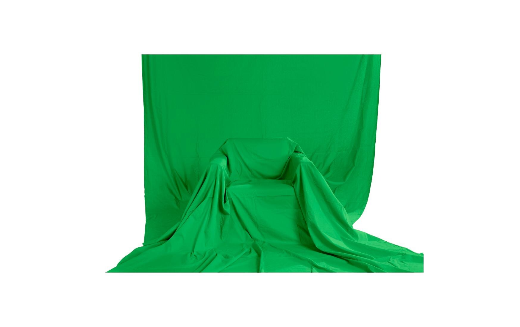 Hintergrund Stoff, 2.95 x 6 m GrünFotostudio-Hintergrund, Stoff, 2.95 x 6 m, Weiss