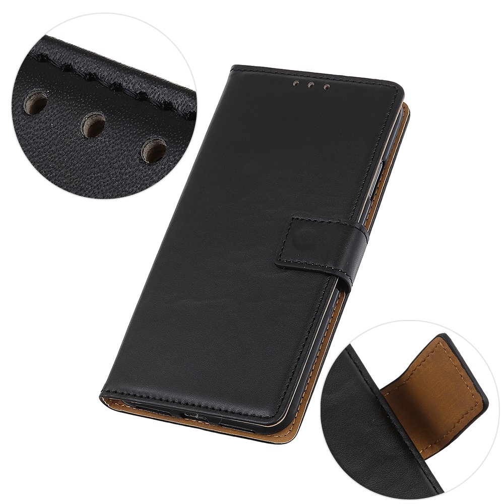 Samsung Galaxy S21 Ultra 5G Leder Tasche Flip Cover mit Kartenfächer - Schwarz