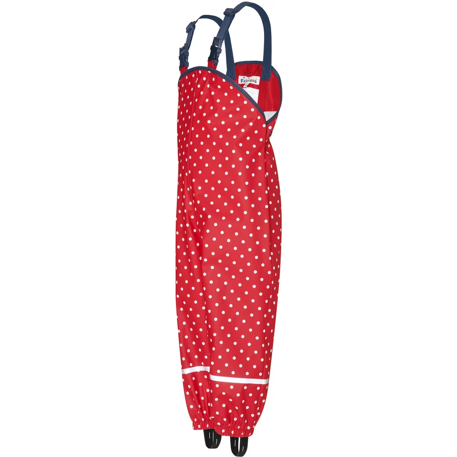 Playshoes Regenlatzhose mit Punkten rot