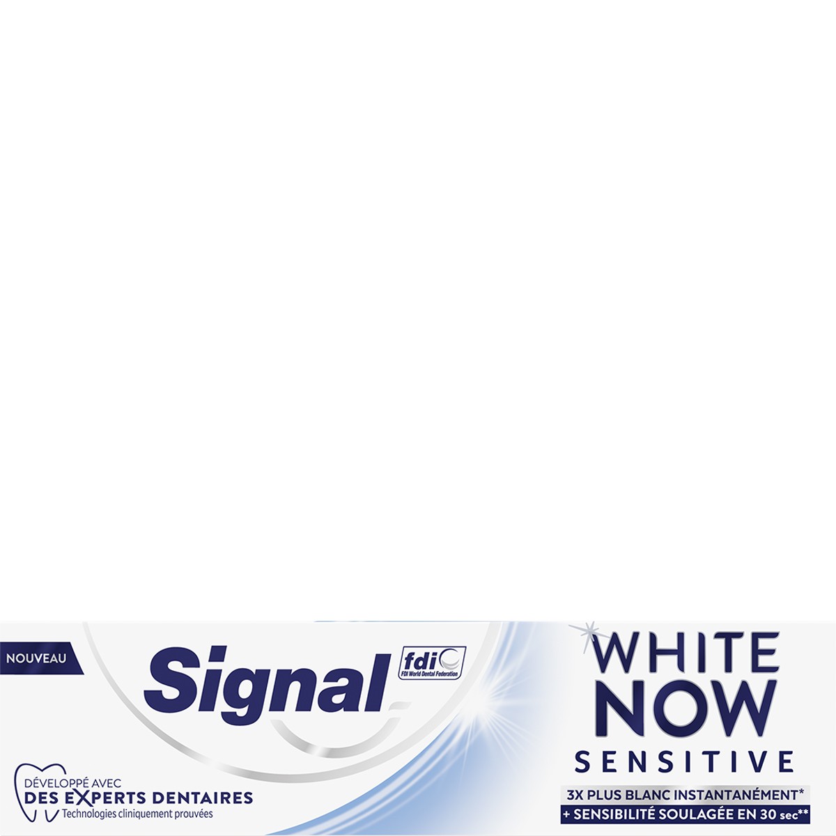 Dentifrices blanchissants pour dents sensibles - White Now Sensitive - 3 x 75 ml