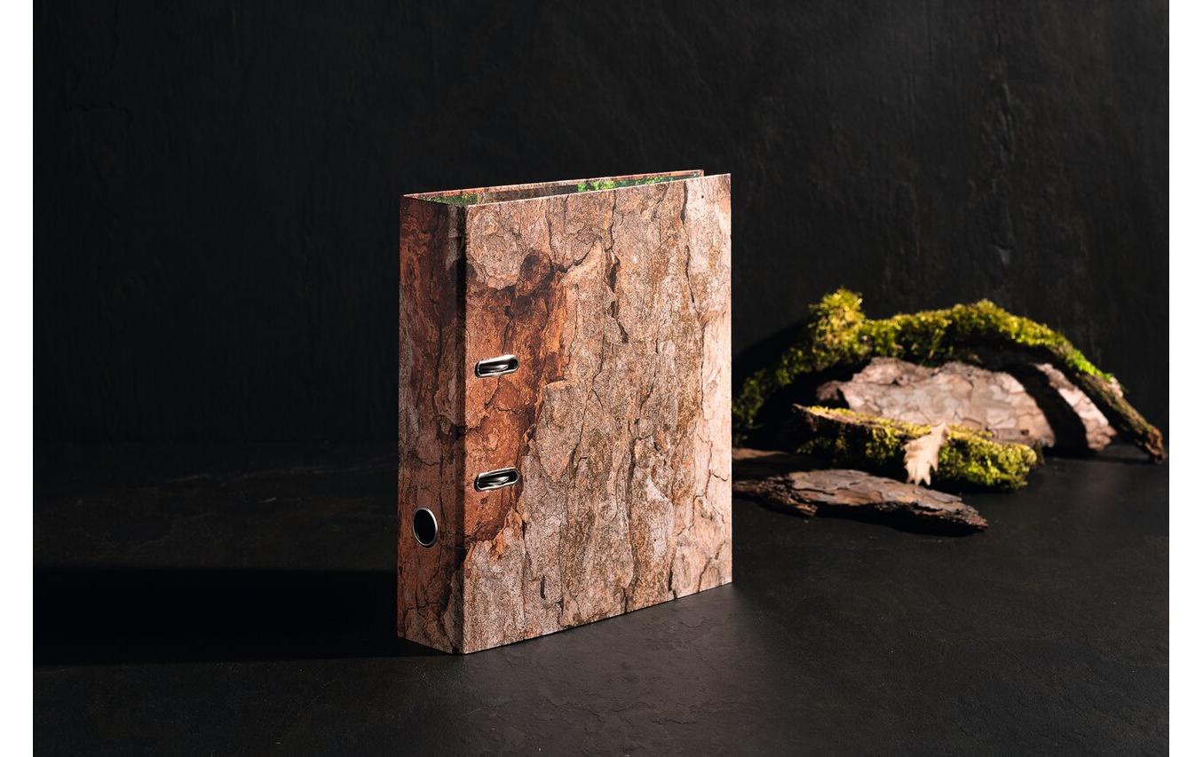 Ordner Wood 7 cm, DunkelbraunMotivordner mit Hebelmechanik und Griffloch