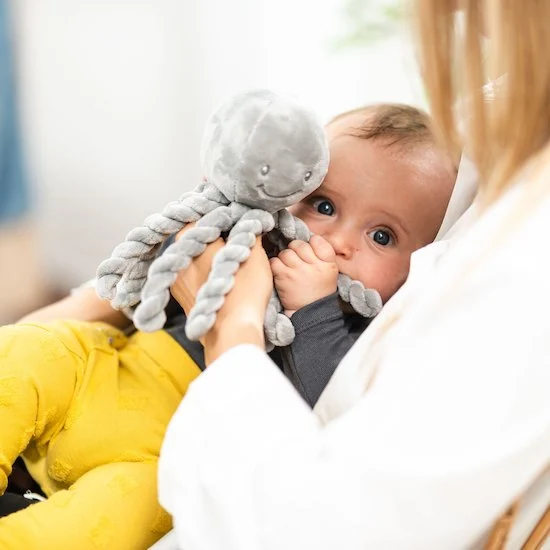 Lapidou Peluche Pieuvre   Bleu Infinity        de               Nattou