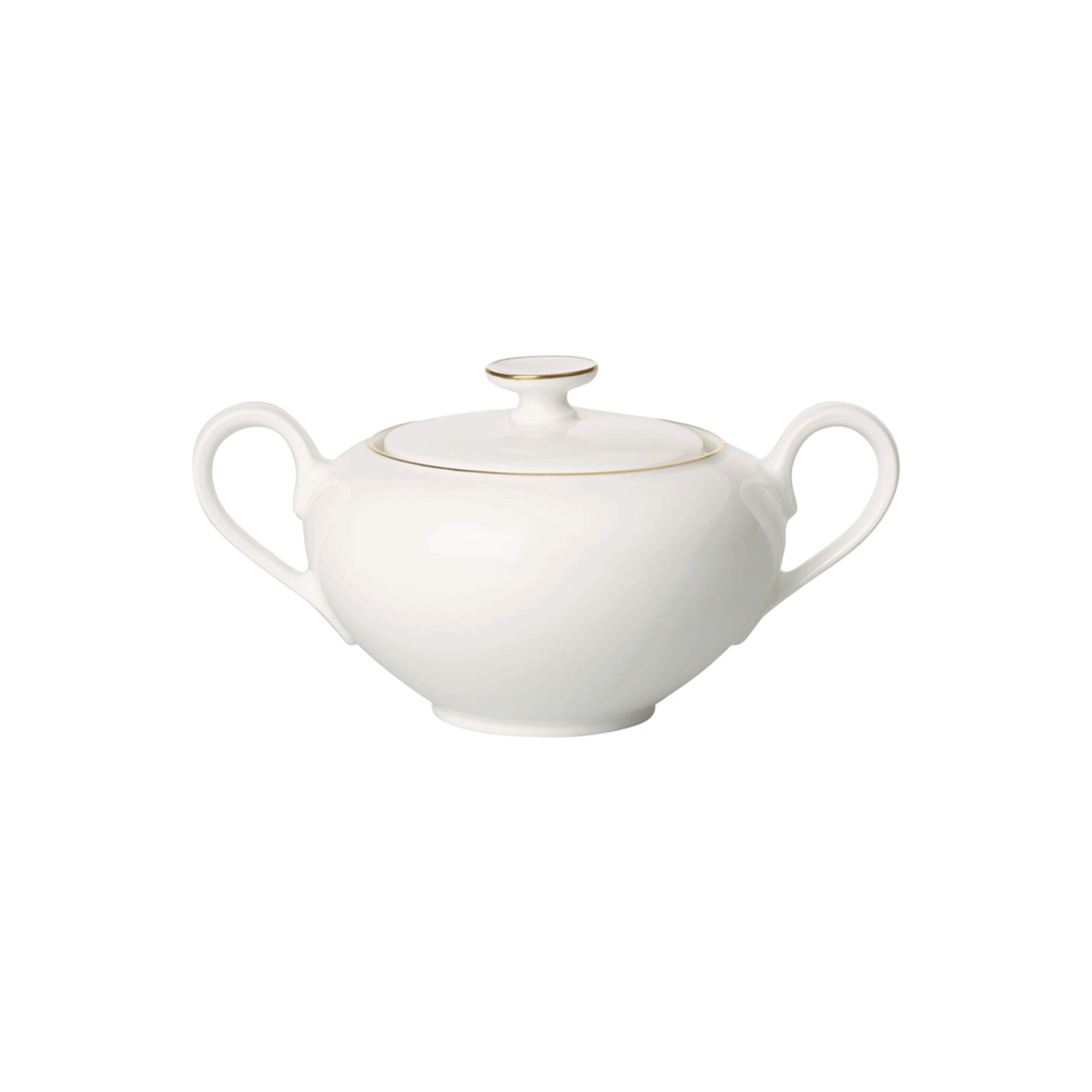 Anmut Sugar bowl White, 9.9 oz, Premium Bone Porcelain