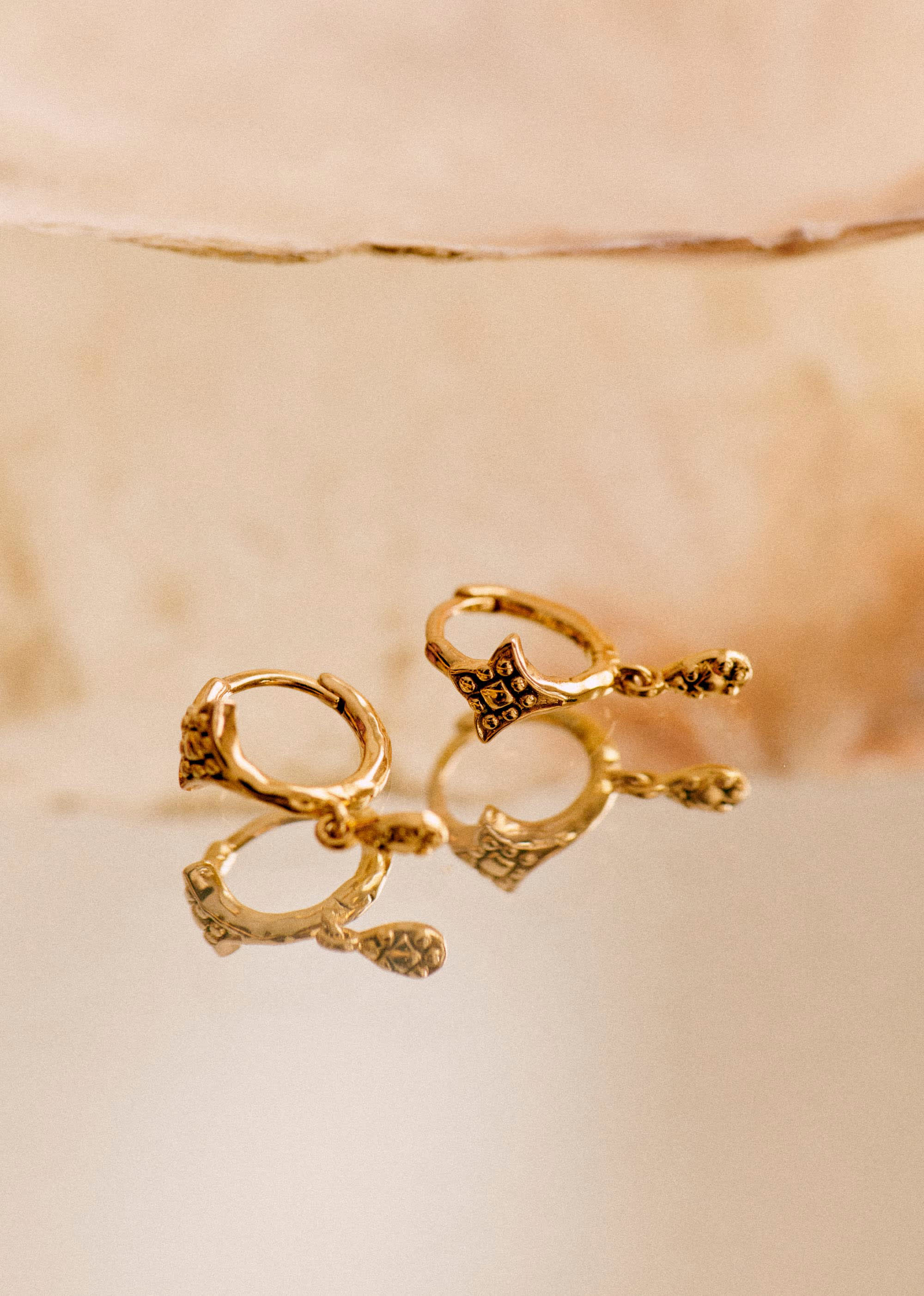 Anneaux Mini Valentine - Doré - E-SHOP/BIJOUX Boucles d'Oreilles 5905807