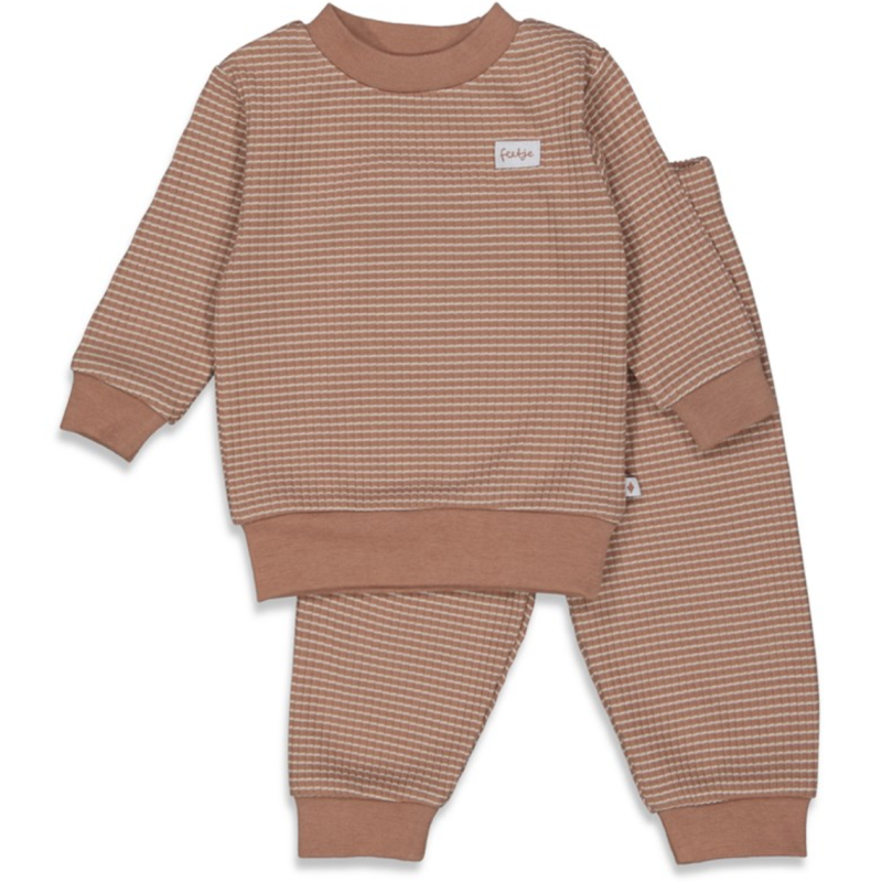 Feetje Wafel Pyjama Bruin