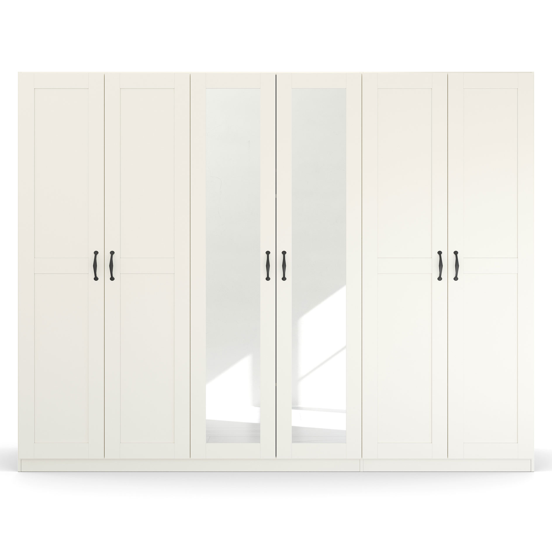 Drehtürenschrank - alpinweiß matt - alpinweiß - 271 cm