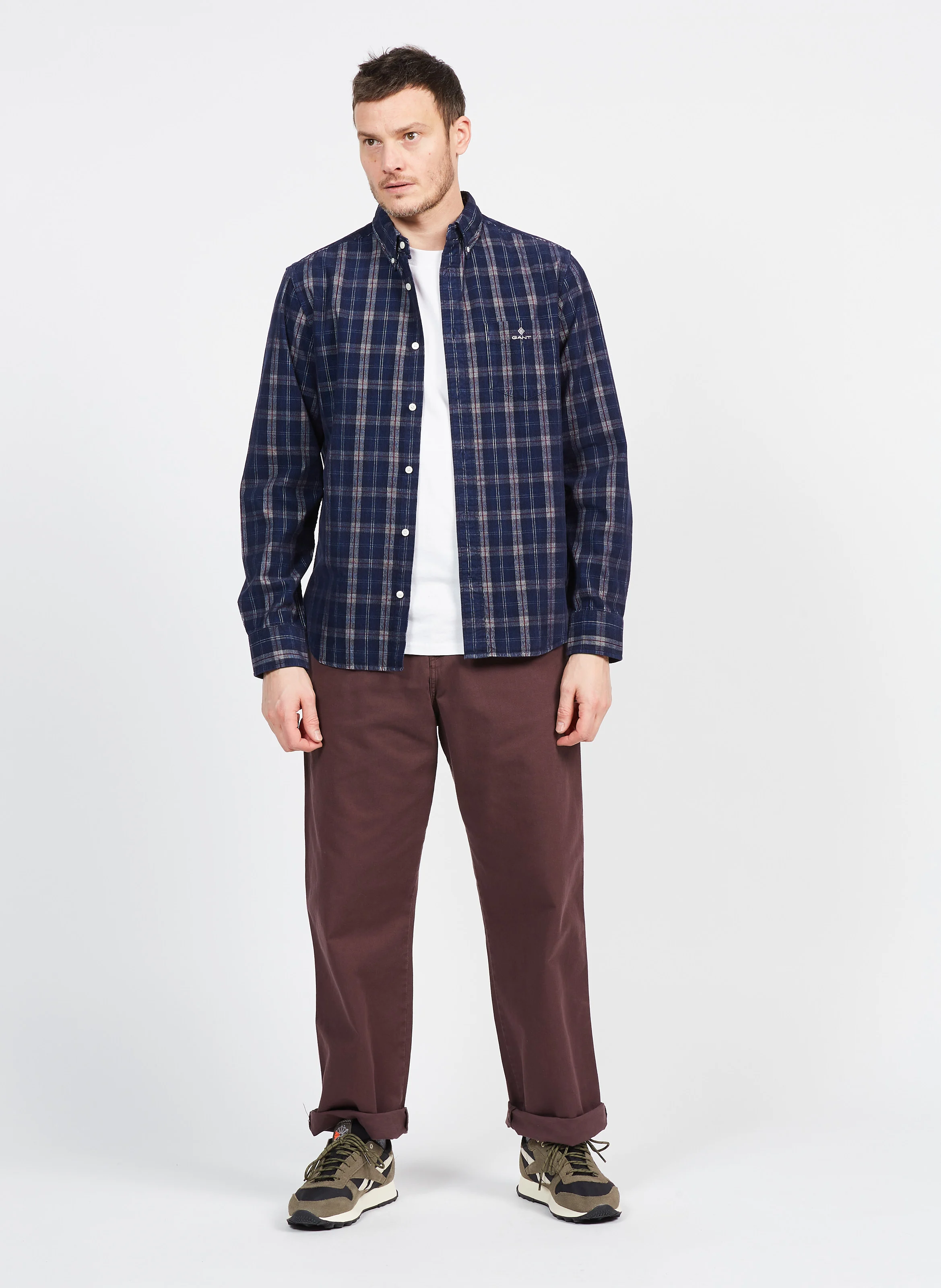 Pantalon droit en coton bio| Violet