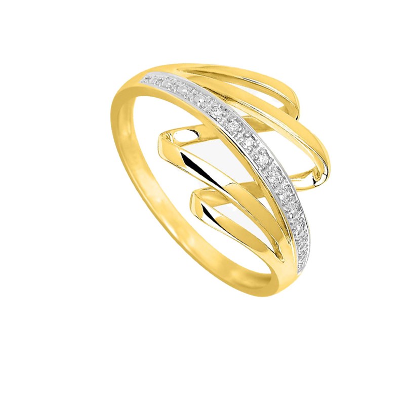 Bague Femme - Or 18 Carats - Diamant 0,02 Carats