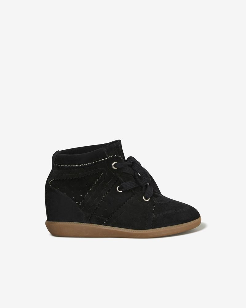 BASKETS EN CUIR VELOURS BOBBY
