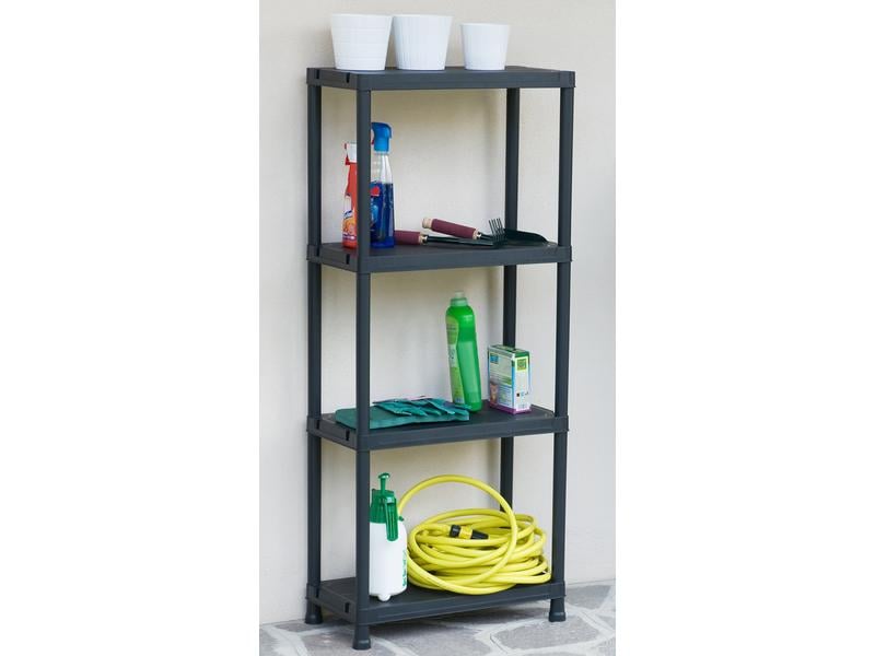 Toomax Regal Universal 63 - 4, Schwarz Stauraum für Keller, Garage, Büro und mehr