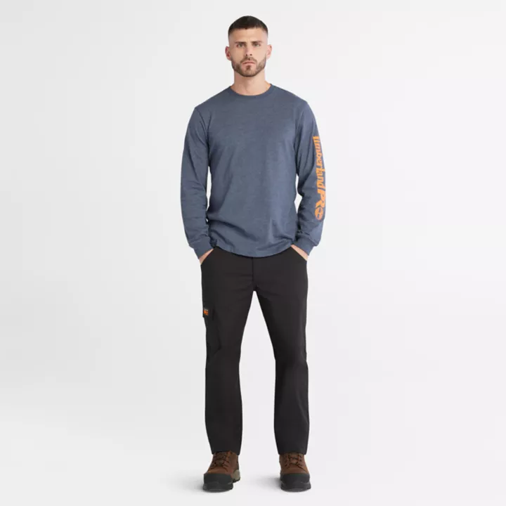 T-shirt à logo Timberland PRO Core à manches longues pour homme en violet
