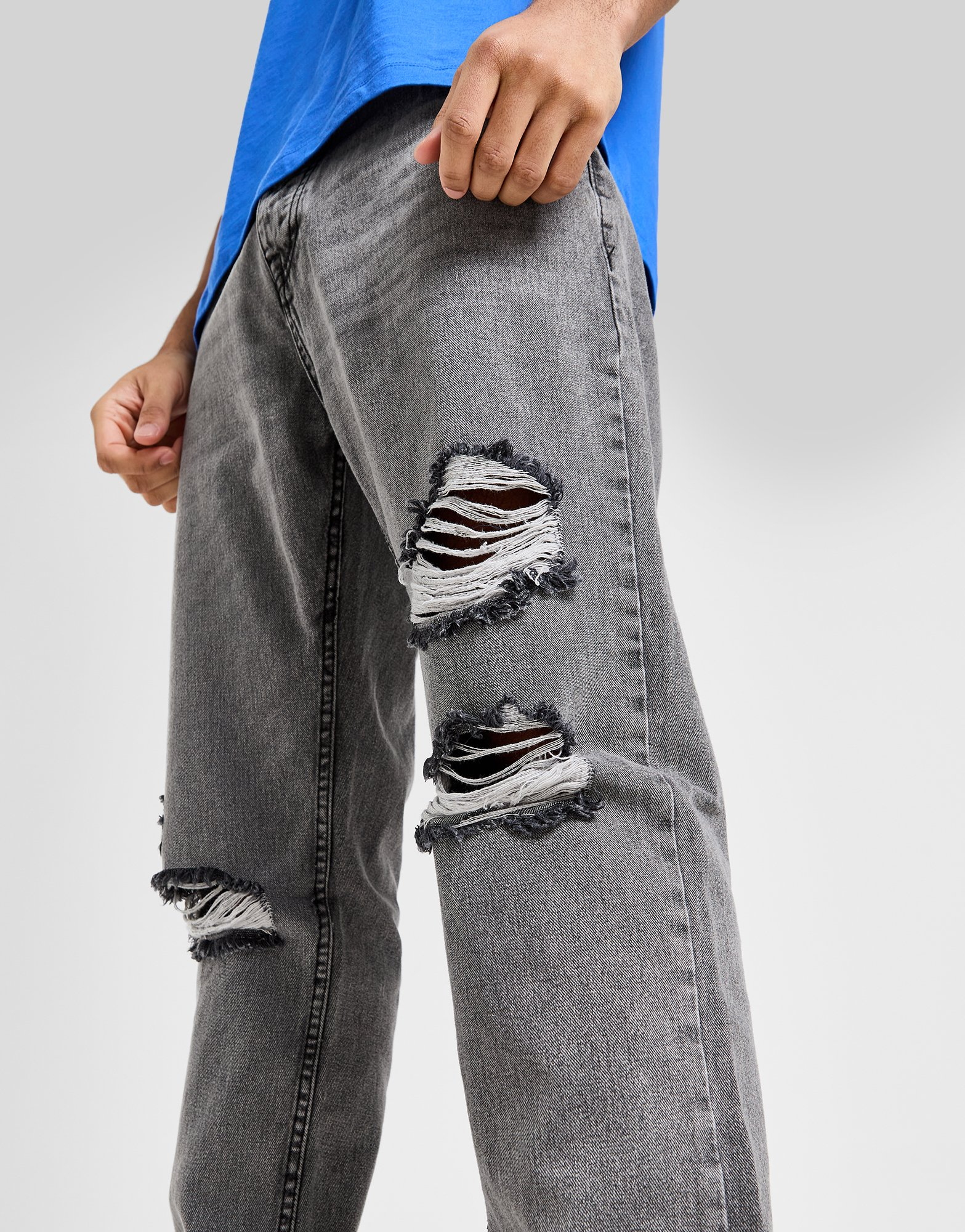 Brave Soul Jeans Loose Fit Rip Homme