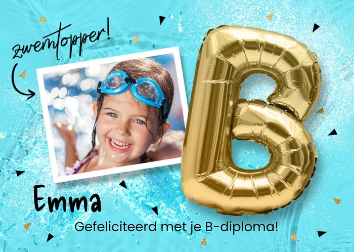 Luckz | Zwemdiploma kaart | B | Meisje