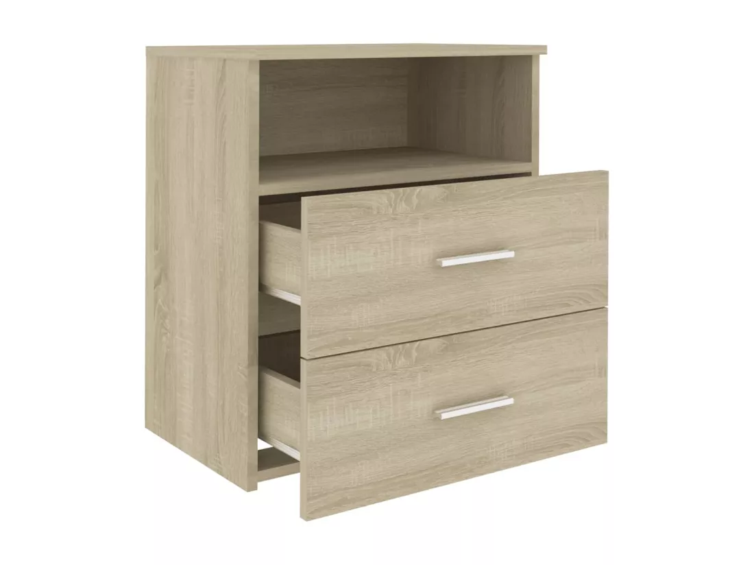 Tables de chevet 2 pcs Chêne sonoma 50x32x60 cm