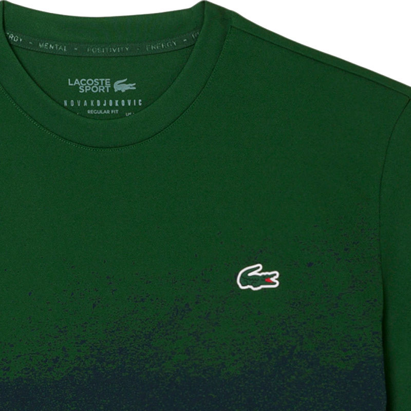 Tee-shirt tennis Lacoste x Novak Djokovic vert tournée US