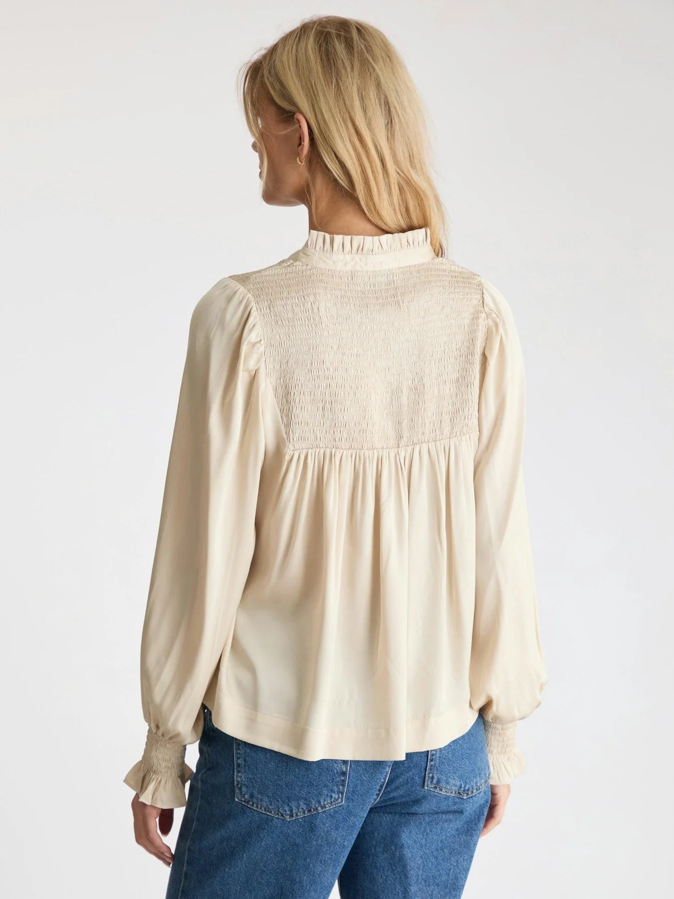 Neo Noir Jill Smooth Satin Blouse