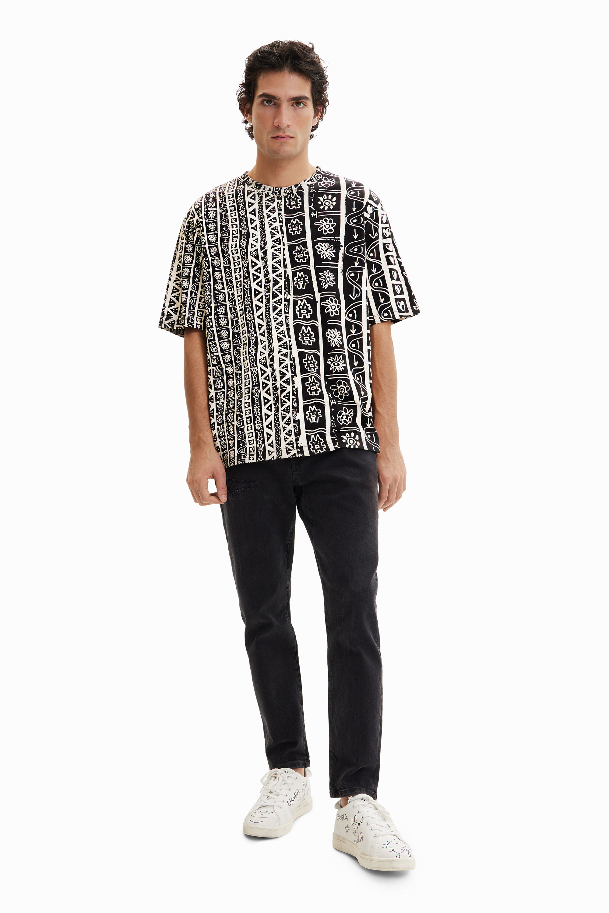 T-shirt arty frises