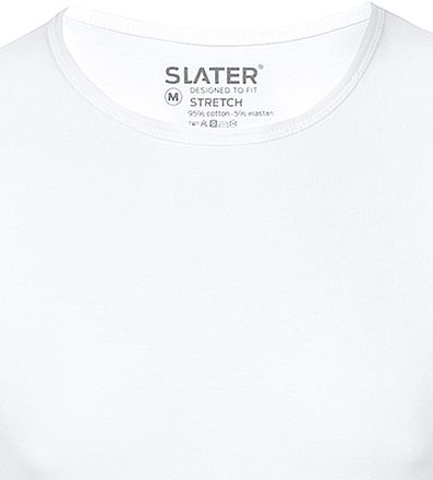 Slater 2-pack Stretch T-shirt Wit 6500 kopen