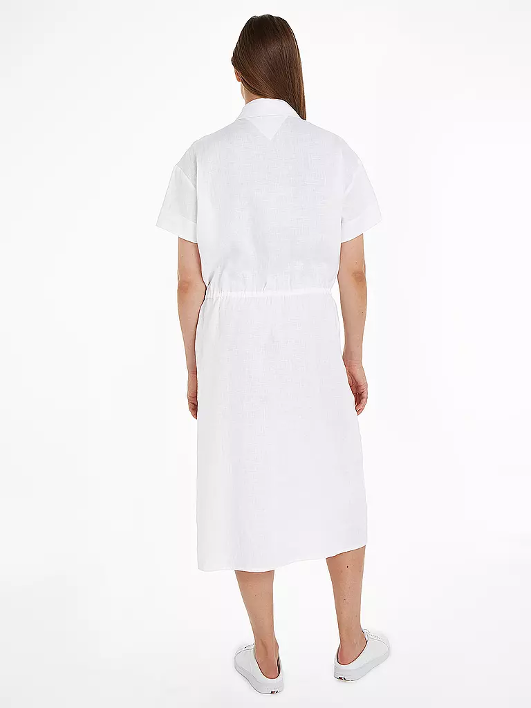 TOMMY HILFIGER Hemdblusenkleid weiss